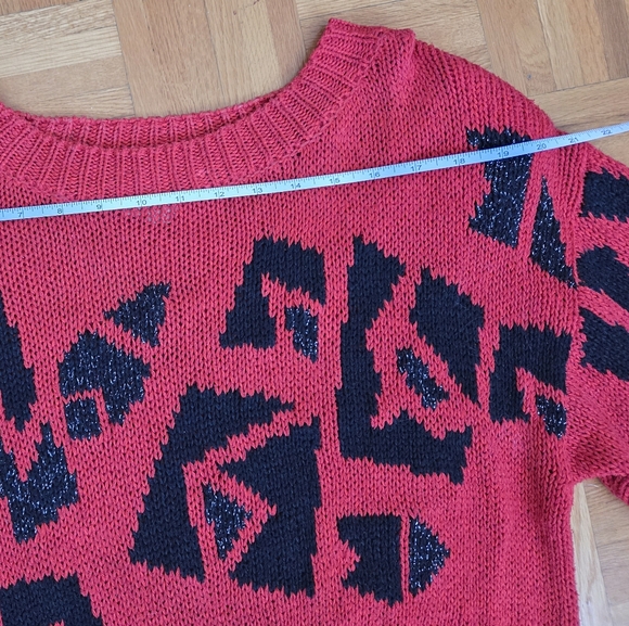 Red Geometric Sweater - Picture 8 of 15